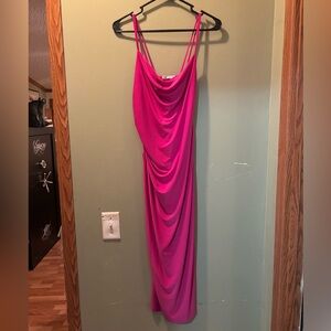 women’s hot pink tight dress